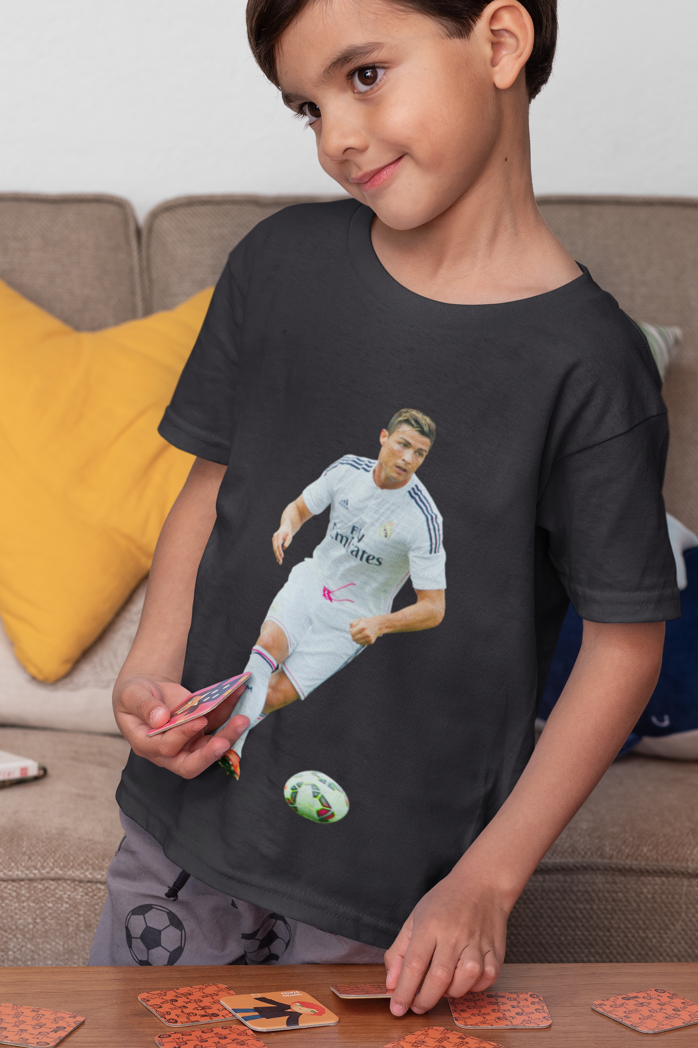 Ronaldo Half Sleeves T-Shirt for Boy-FunkyTeesClub
