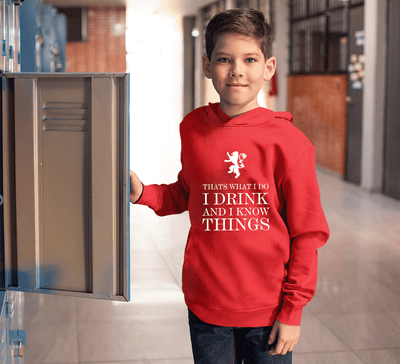GOT Game of Thrones I Drink  And Know Things Boy Hoodies-FunkyTeesClub