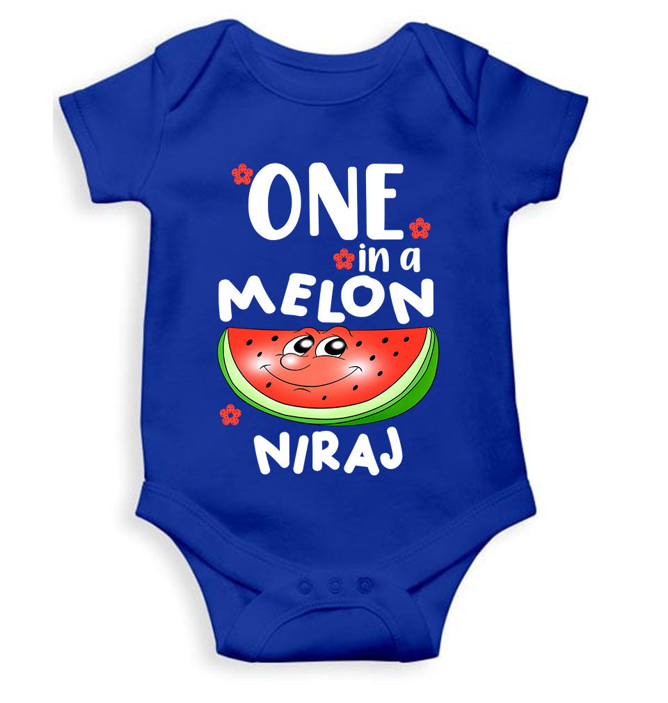 Custom Name Happy One Year Birthday Rompers for Baby Boy- FunkyTeesClub
