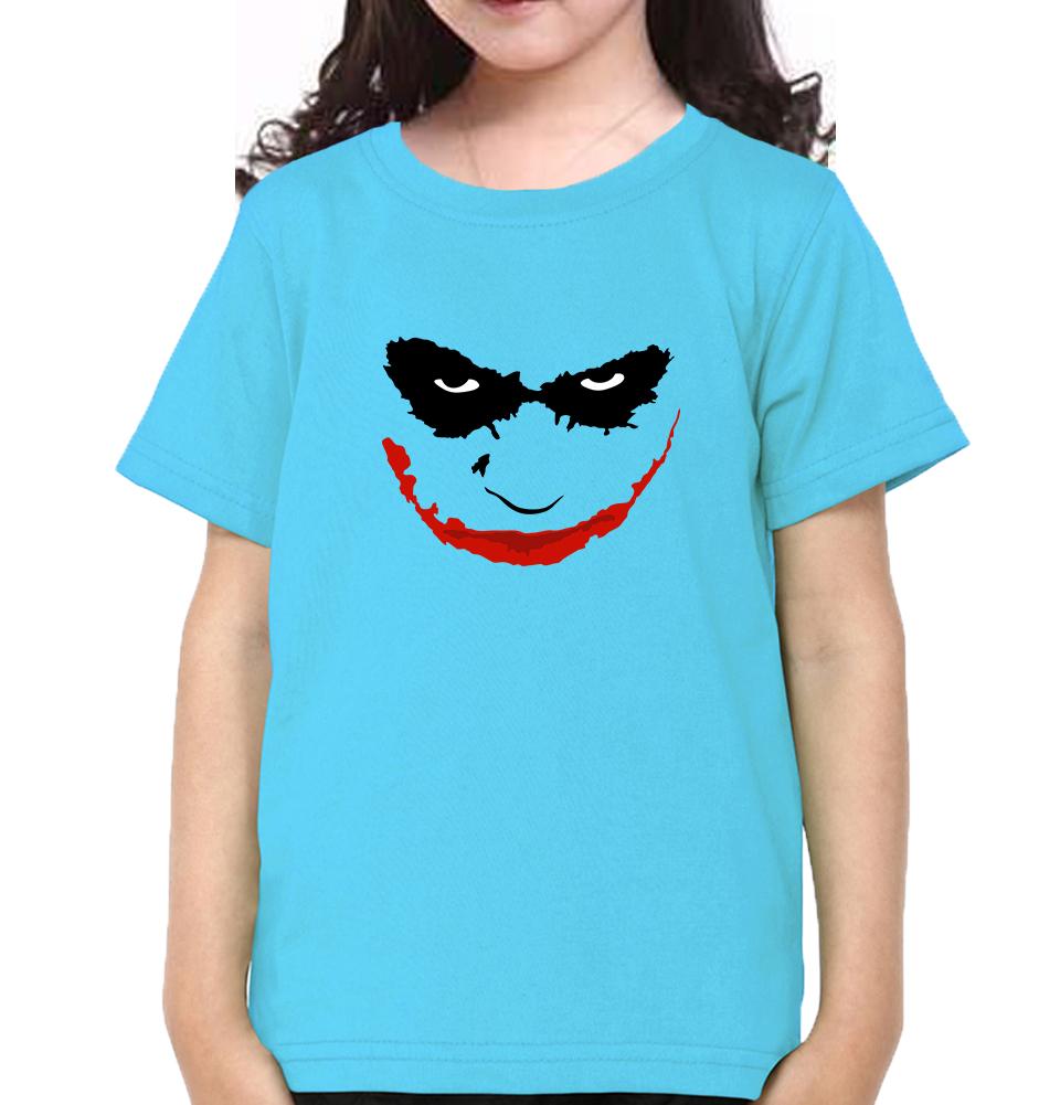 Joker Face Half Sleeves T-Shirt For Girls -FunkyTeesClub