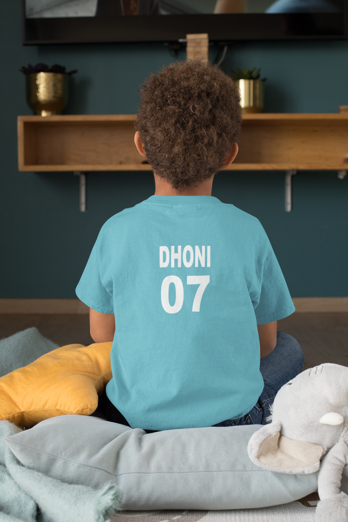 Dhoni 07 Half Sleeves T-Shirt for Boy-FunkyTeesClub