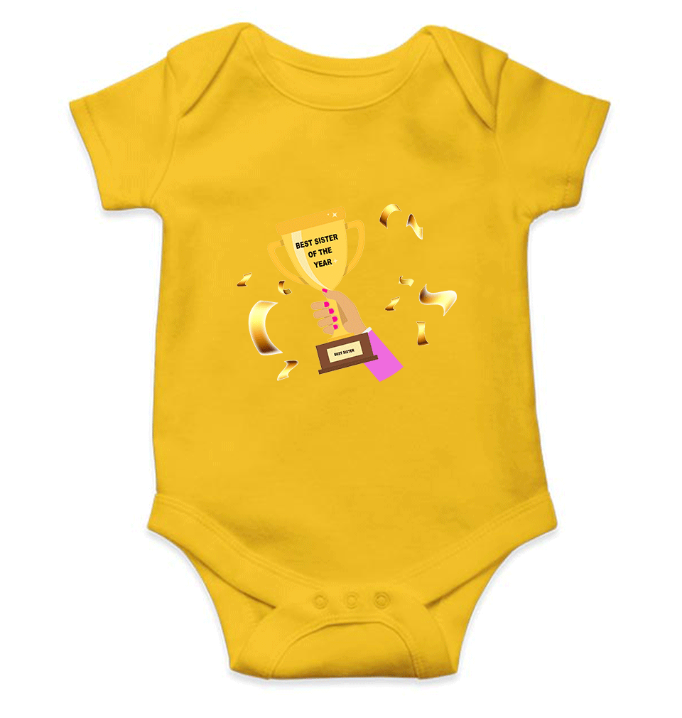 Best Sister Of The Year Rompers for Baby Girl- FunkyTeesClub
