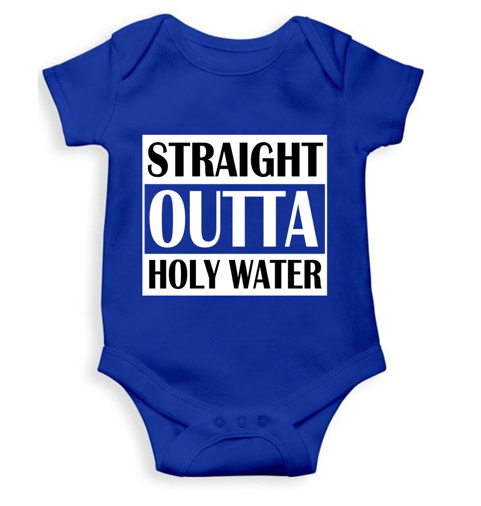 Holy Water Baptism Christening Day Rompers for Baby Girl- FunkyTeesClub
