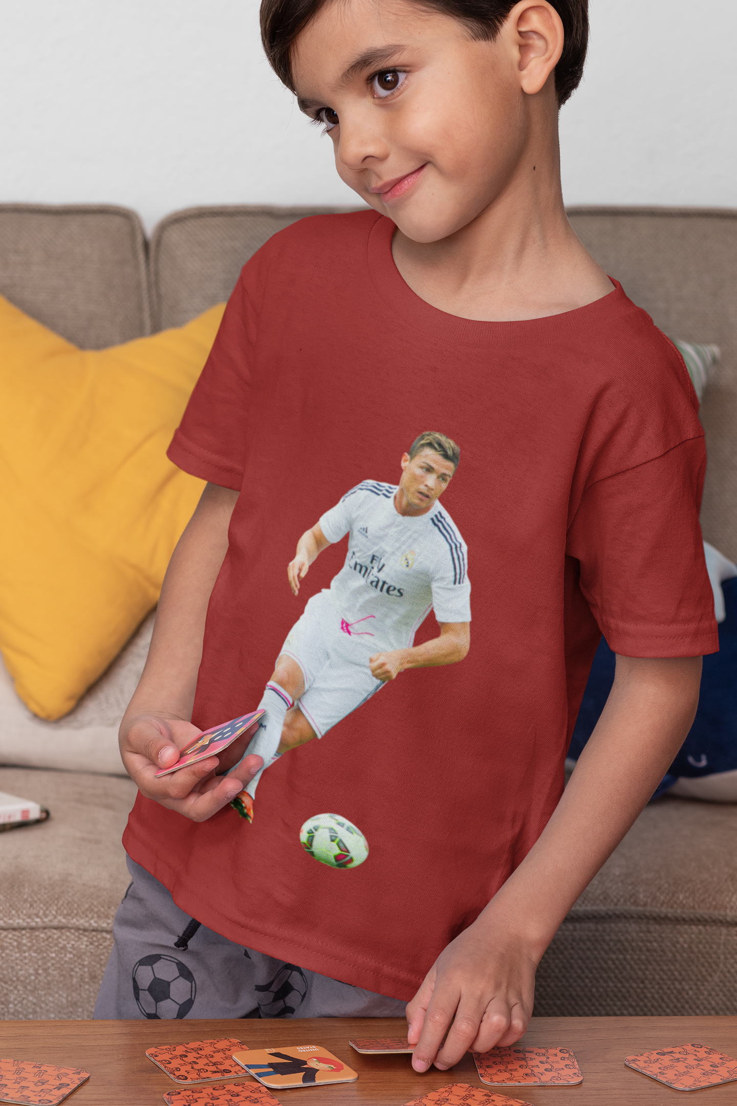 Ronaldo Half Sleeves T-Shirt for Boy-FunkyTeesClub