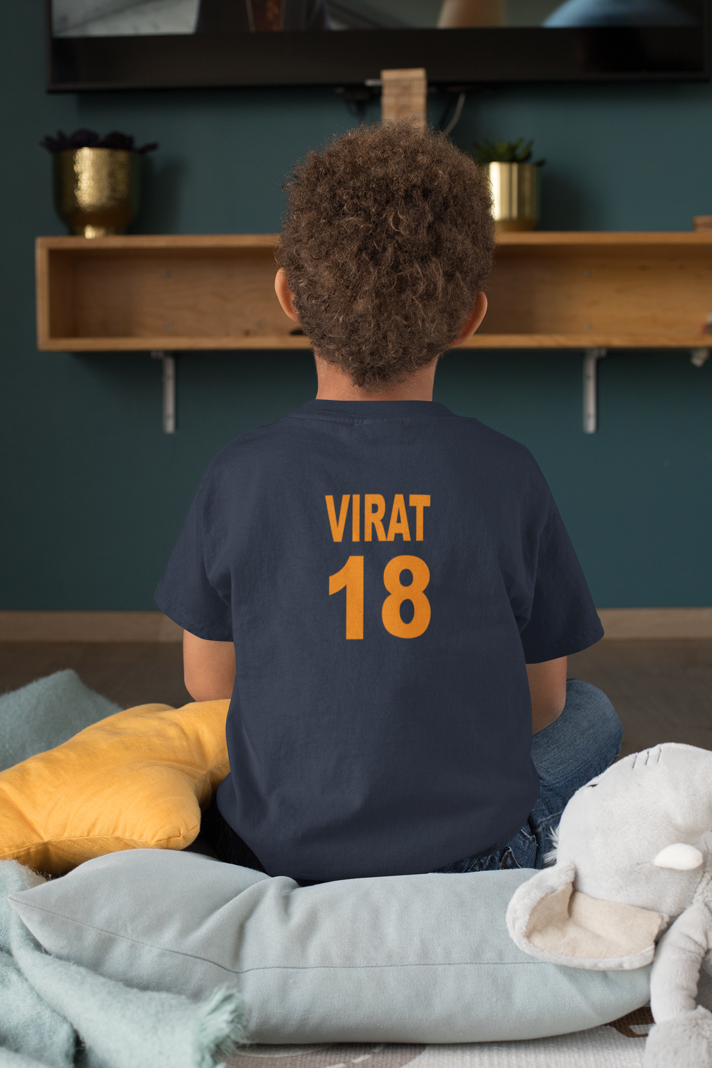 Virat 18 Half Sleeves T-Shirt for Boy-FunkyTeesClub