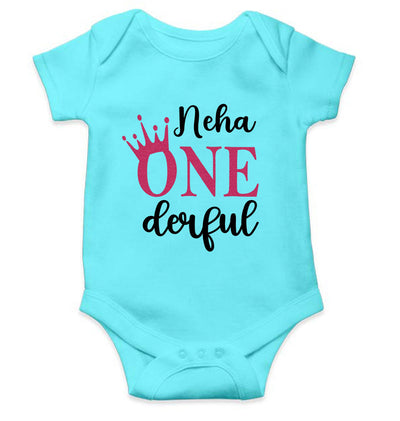 Custom Name First Birthday Rompers for Baby Girl- FunkyTeesClub