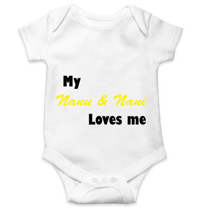 Nanu And Nani Loves Me Rompers for Baby Boy- FunkyTeesClub