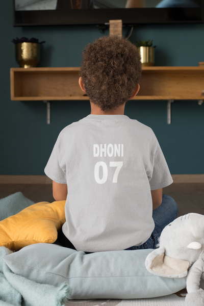Dhoni 07 Half Sleeves T-Shirt for Boy-FunkyTeesClub