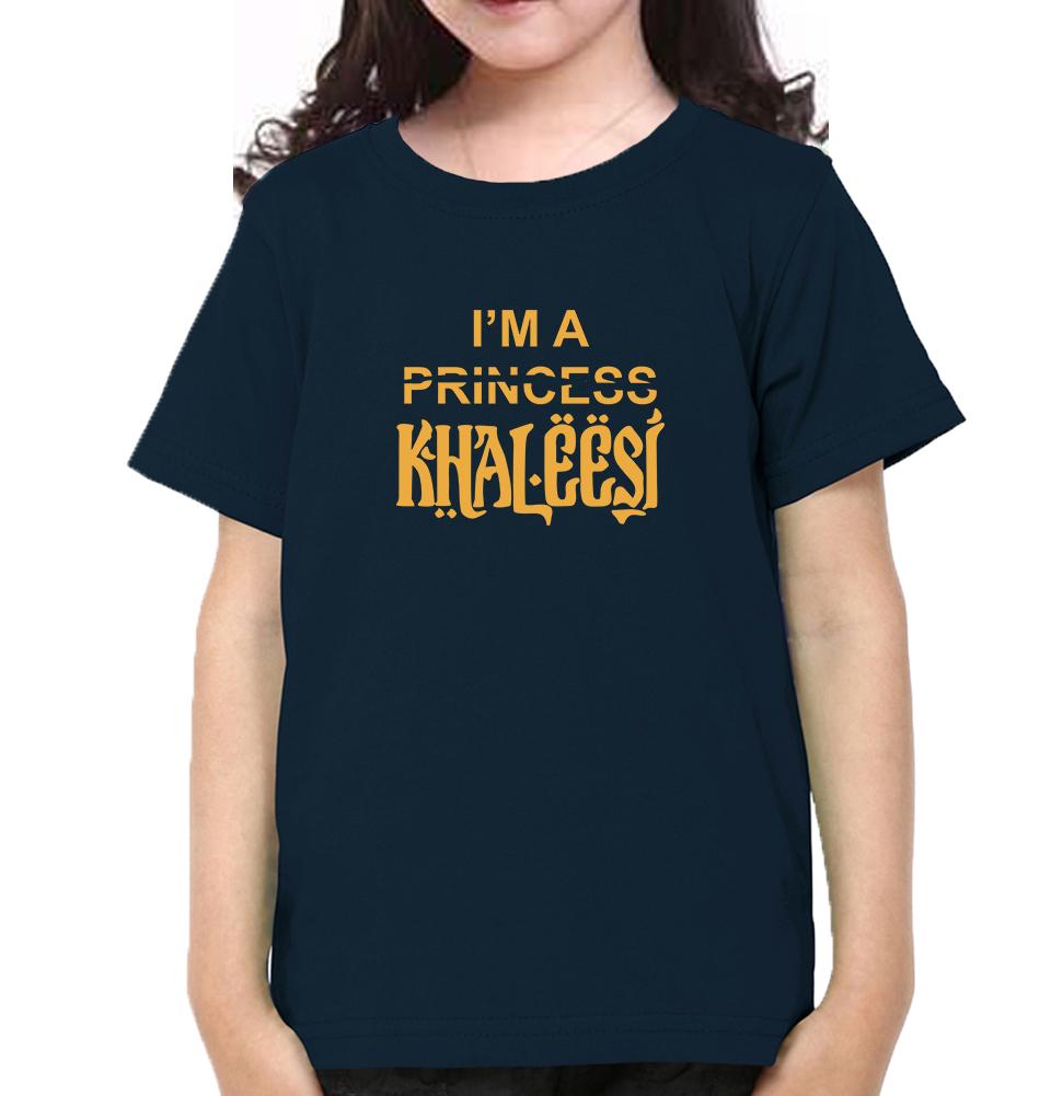 GOT Game Of Thrones I'M Khaleesi Half Sleeves T-Shirt For Girls -FunkyTeesClub