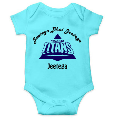 IPL Gujarat Titans Jeetega Bhai Jeetega GT Jeetega Rompers for Baby Boy- FunkyTeesClub
