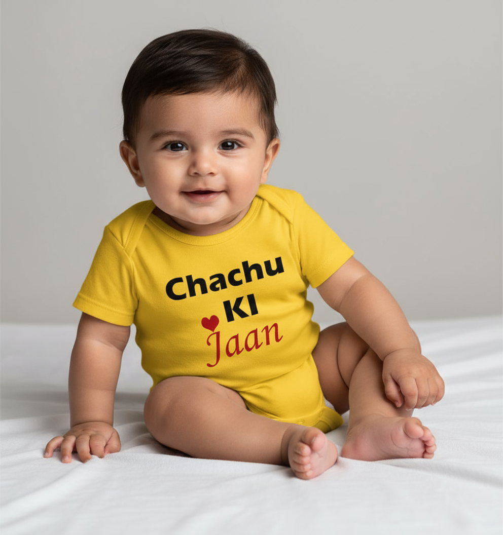 Chachu Ki Jaan Rompers for Baby Boy - FunkyTeesClub
