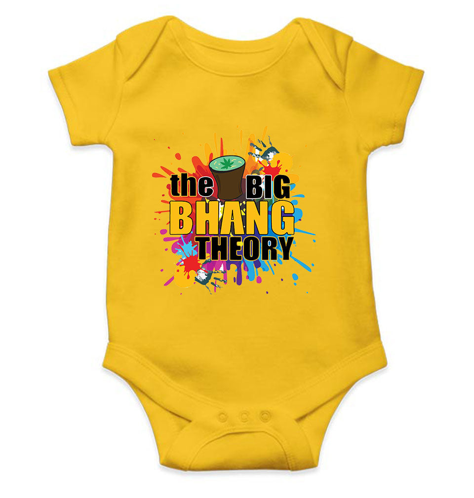 The Big Bhang Theory Holi Holi Rompers for Baby Girl- FunkyTeesClub