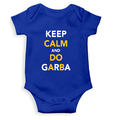 Keep Calm And Do Garbha Rompers for Baby Boy- FunkyTeesClub