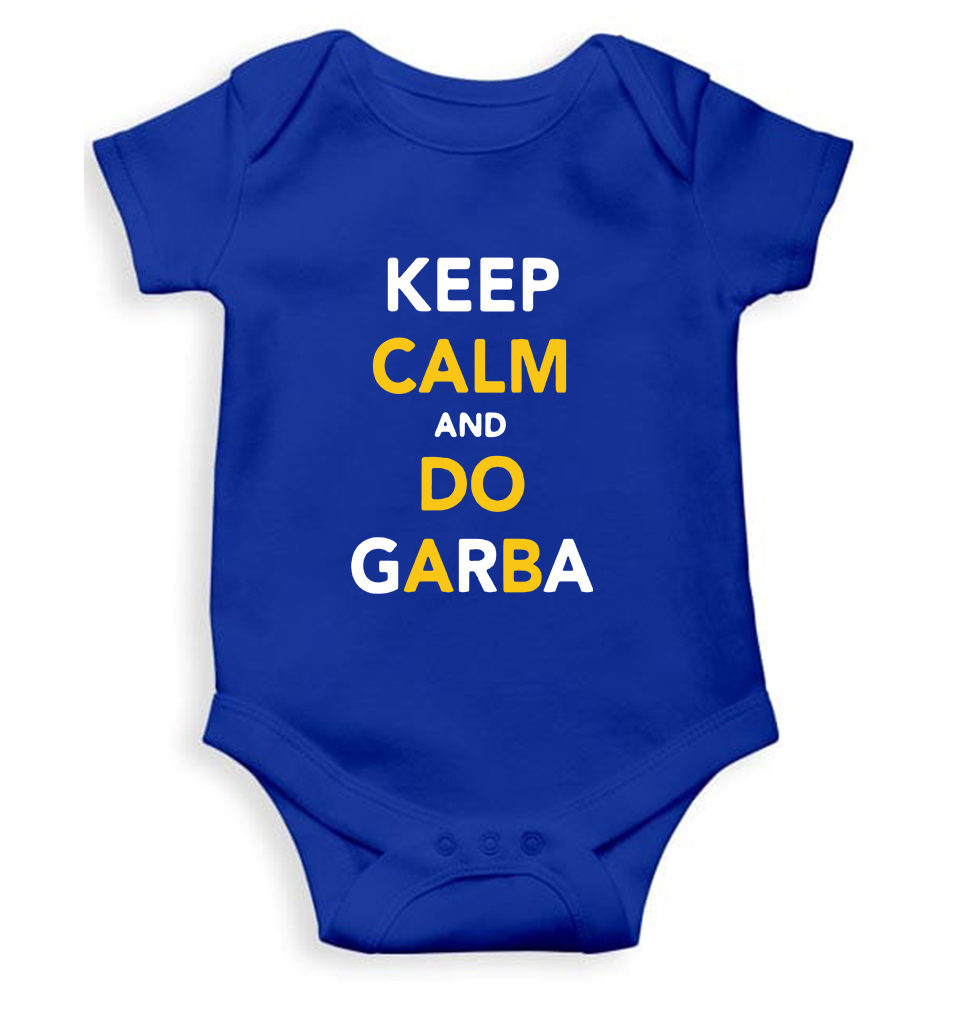Keep Calm And Do Garbha Rompers for Baby Boy- FunkyTeesClub