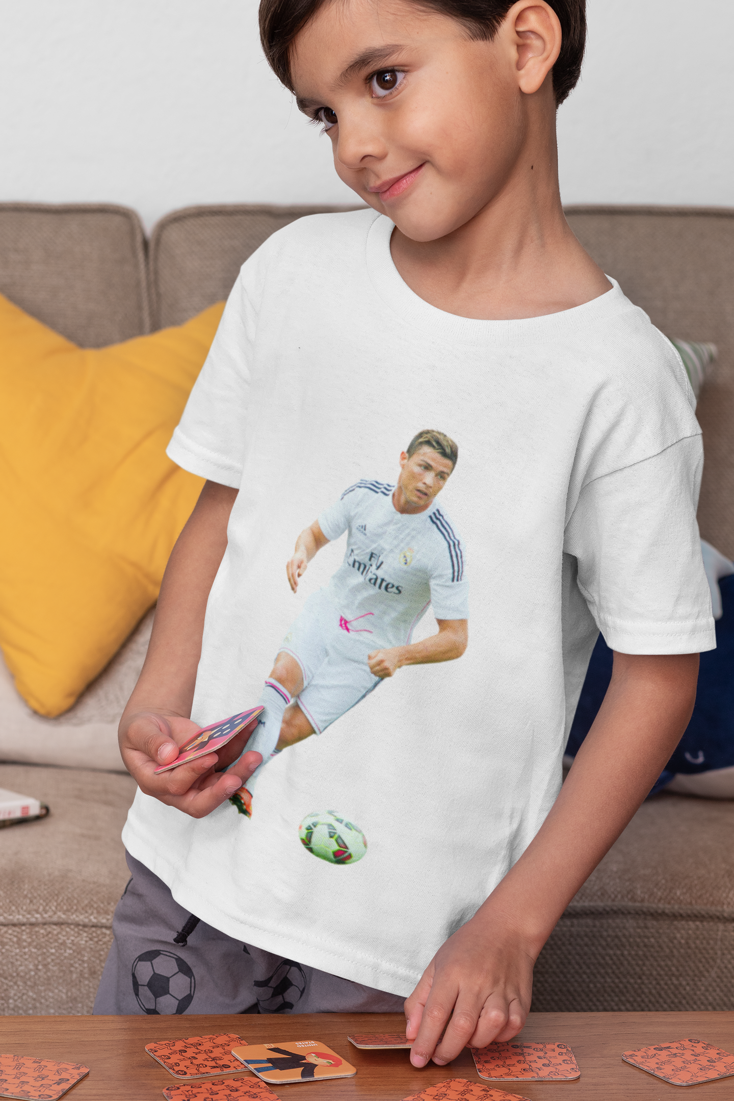 Ronaldo Half Sleeves T-Shirt for Boy-FunkyTeesClub