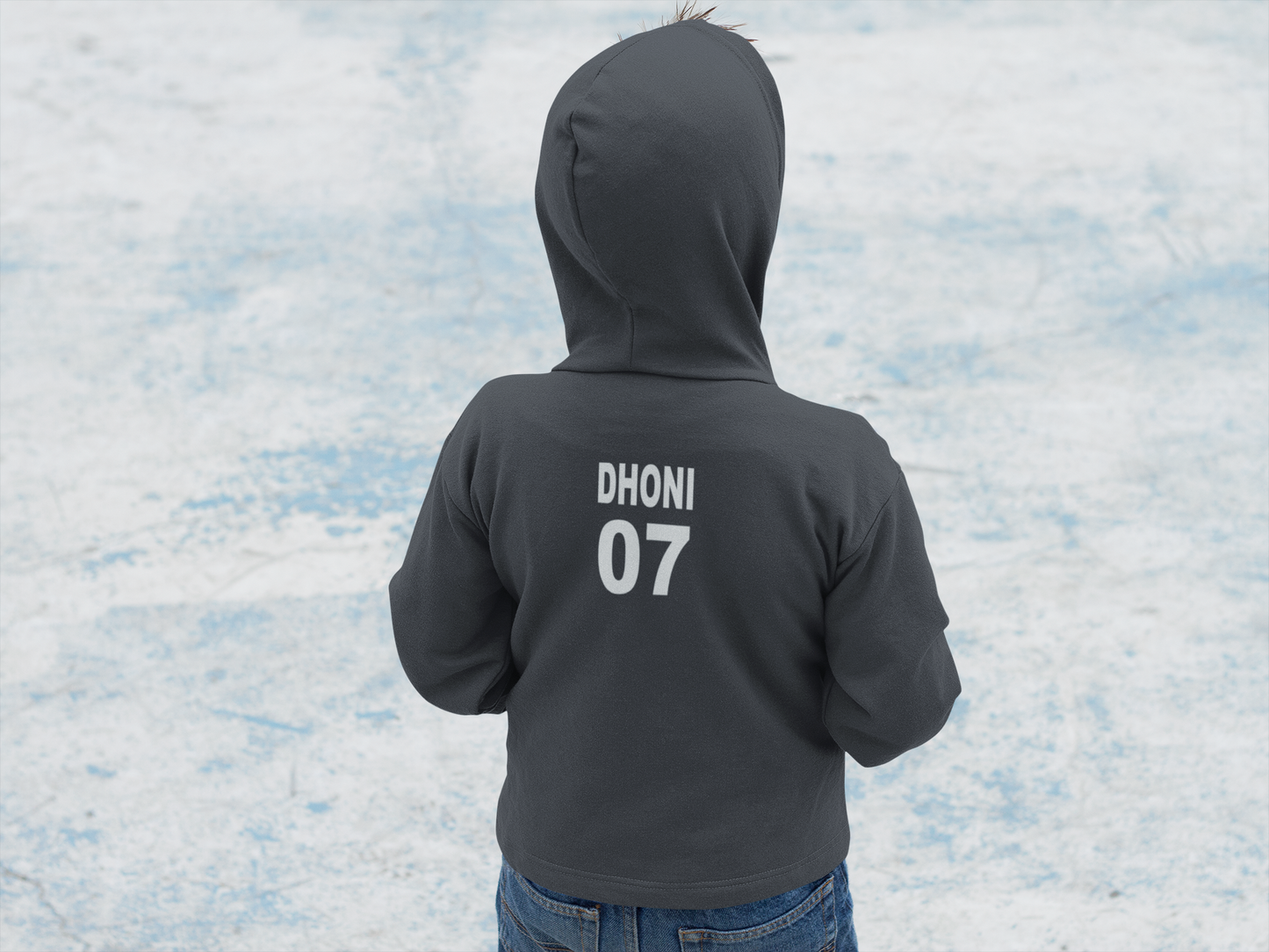 Dhoni 07 Boy Hoodies-FunkyTeesClub