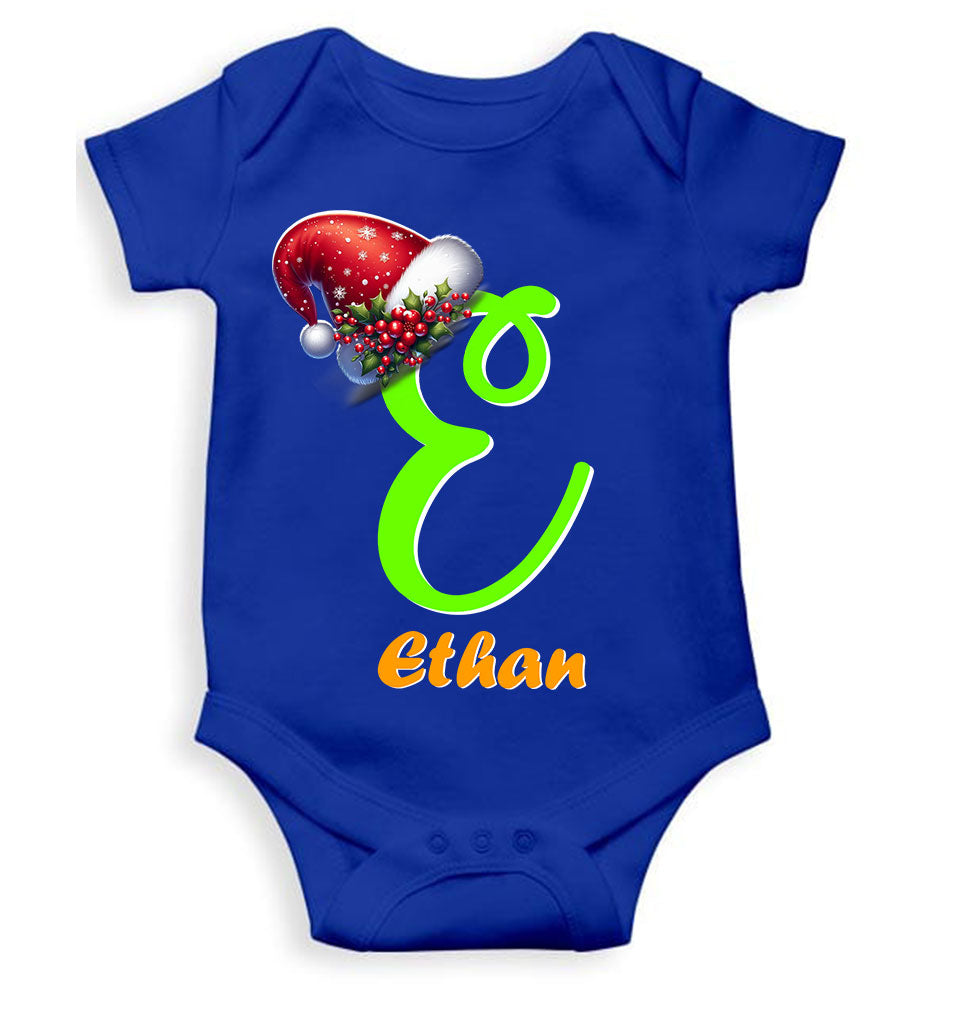 Custom Name Christmas Rompers for Baby Boy- FunkyTeesClub