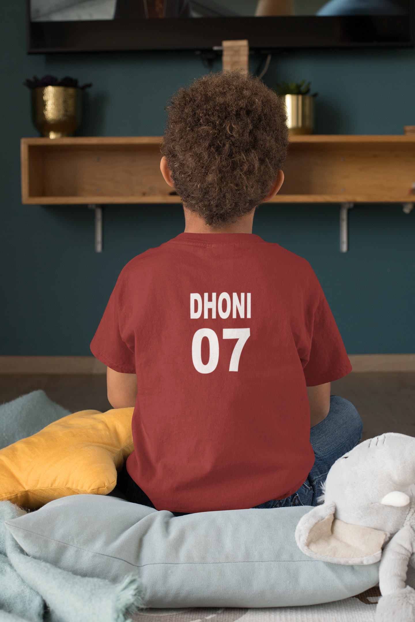 Dhoni 07 Half Sleeves T-Shirt for Boy-FunkyTeesClub