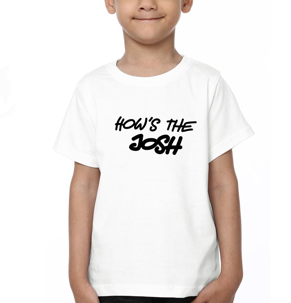Hows The Josh Half Sleeves T-Shirt for Boy-FunkyTeesClub
