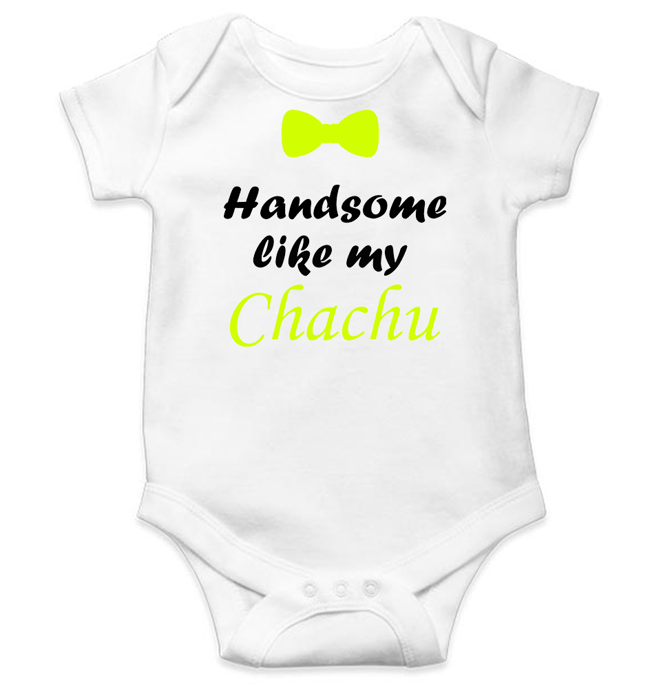 Handsome Like My Chachu Rompers for Baby Boy - FunkyTeesClub