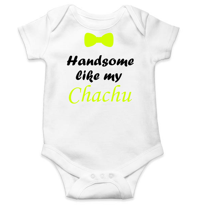 Handsome Like My Chachu Rompers for Baby Boy - FunkyTeesClub