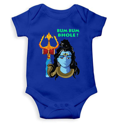 Bum Bum Bhole Mahashivratri Rompers for Baby Girl- FunkyTeesClub