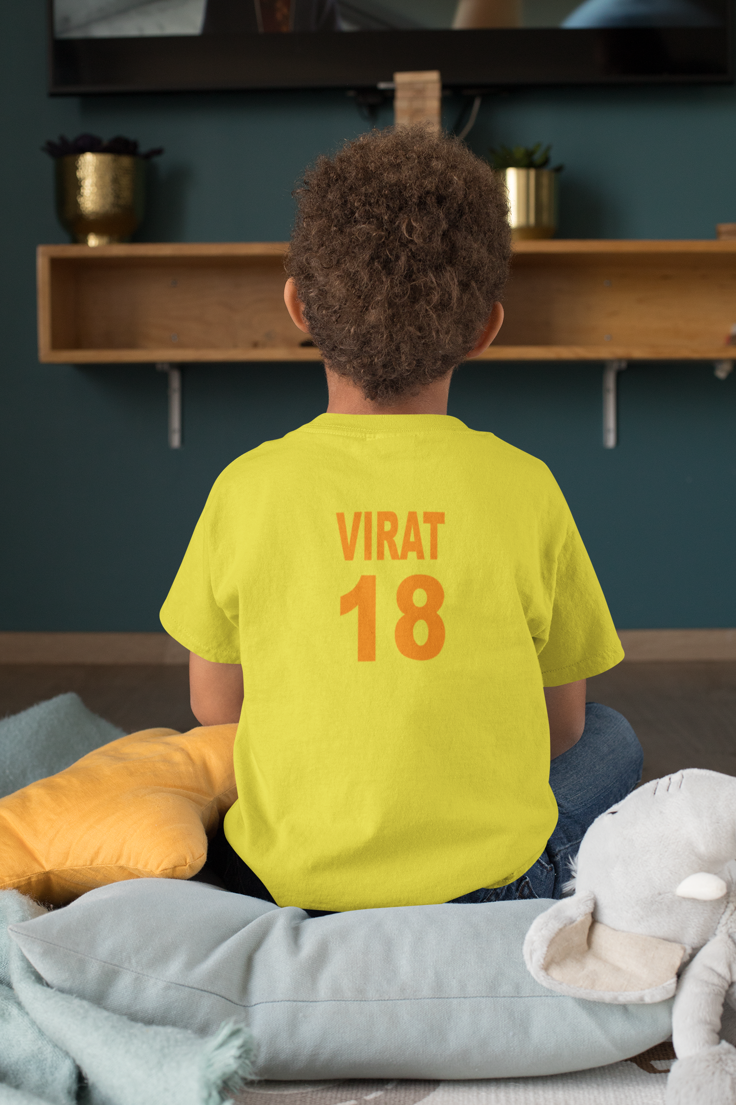 Virat 18 Half Sleeves T-Shirt for Boy-FunkyTeesClub