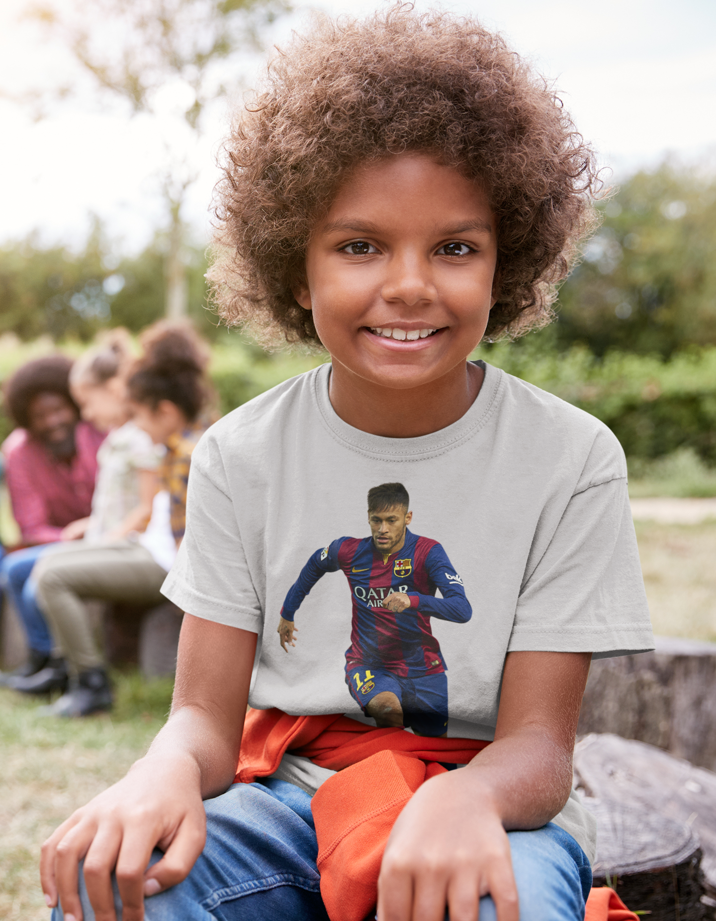 Neymar Jr Half Sleeves T-Shirt for Boy-FunkyTeesClub
