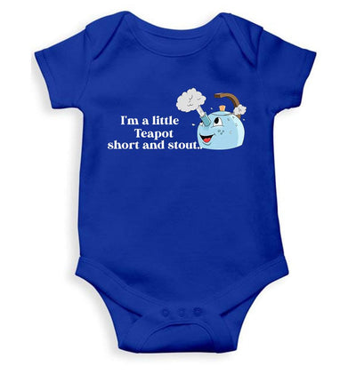 I Am A Little Teapot Poem Rompers for Baby Boy- FunkyTeesClub