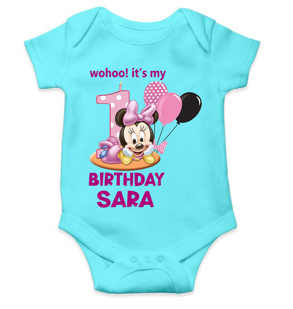 Custom Name Its My First Birthday Rompers for Baby Girl- FunkyTeesClub