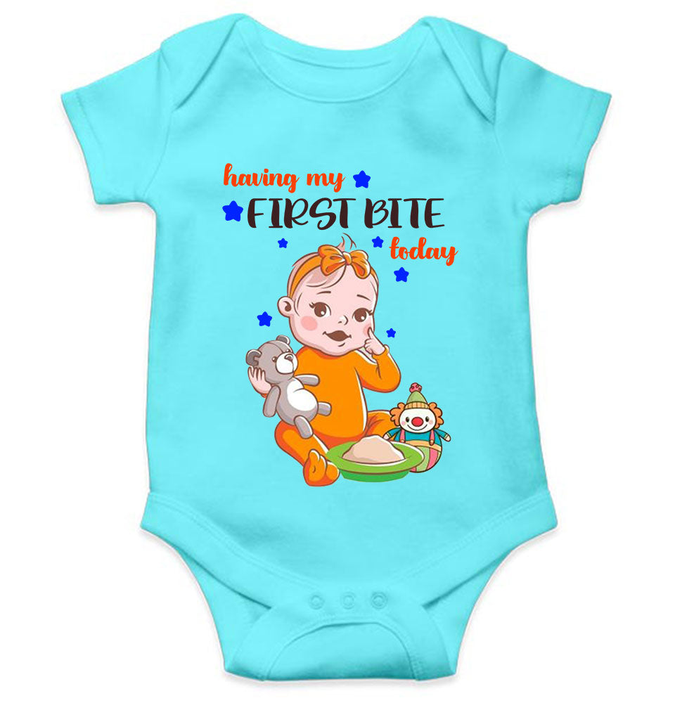 First Bites Baby Food Rompers for Baby Boy- FunkyTeesClub