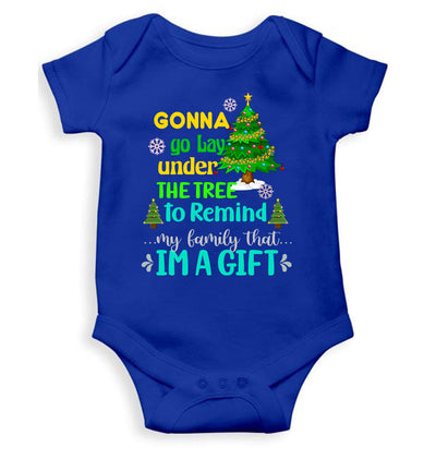 Gift Under Christmas Tree Rompers for Baby Girl- FunkyTeesClub