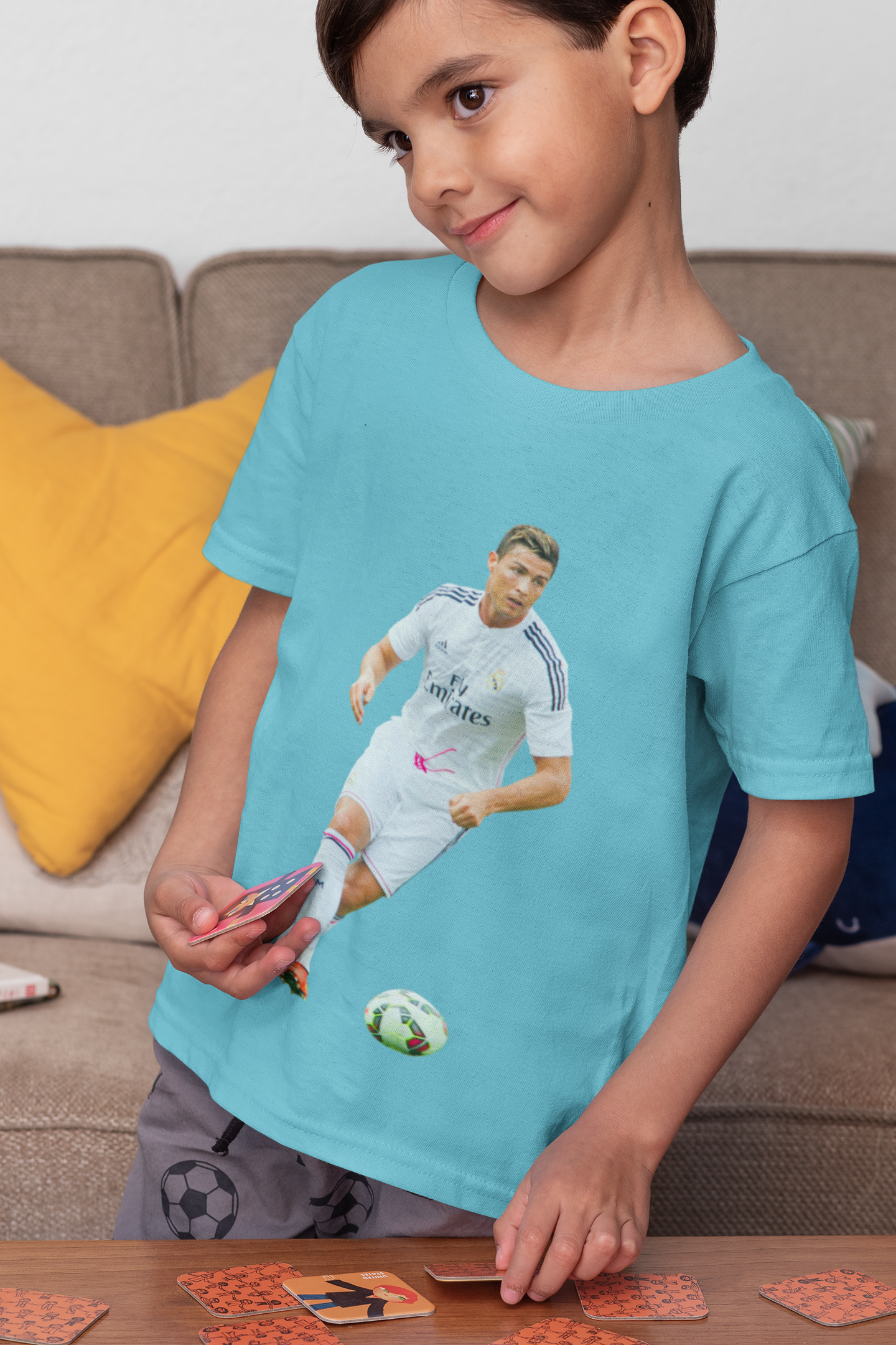 Ronaldo Half Sleeves T-Shirt for Boy-FunkyTeesClub