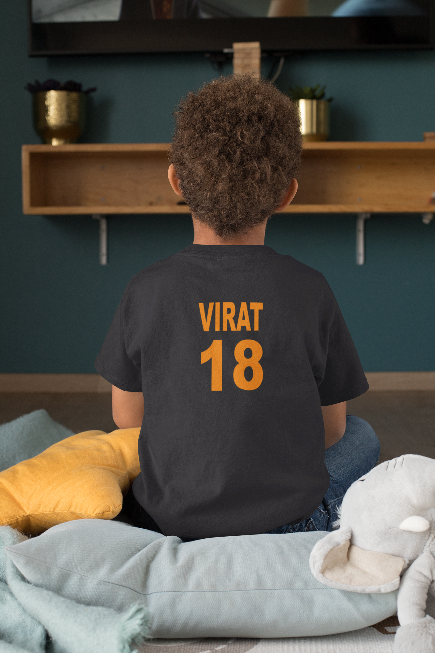 Virat 18 Half Sleeves T-Shirt for Boy-FunkyTeesClub