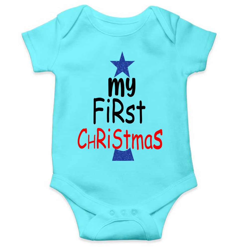 My First Christmas Rompers for Baby Boy- FunkyTeesClub