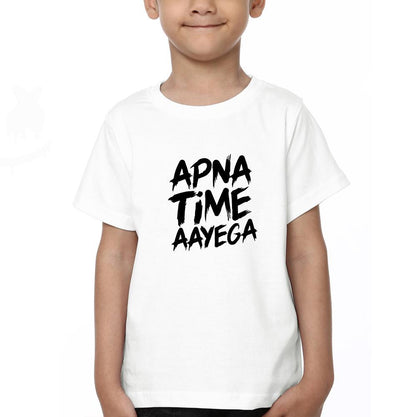 Apna Time Aayega Half Sleeves T-Shirt for Boy-FunkyTeesClub