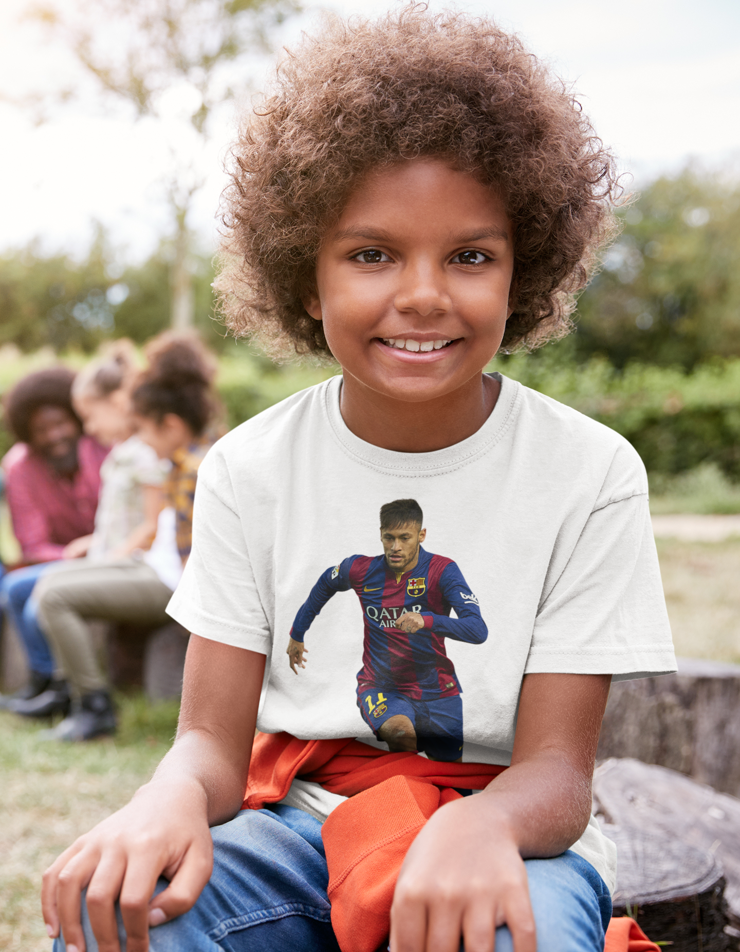 Neymar Jr Half Sleeves T-Shirt for Boy-FunkyTeesClub