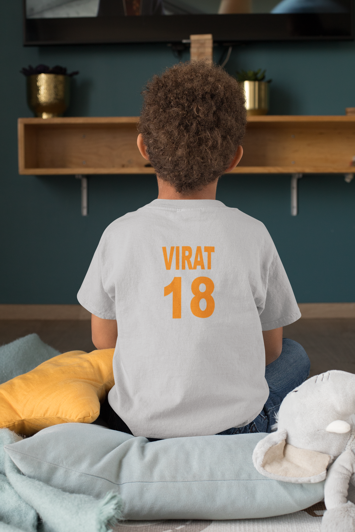 Virat 18 Half Sleeves T-Shirt for Boy-FunkyTeesClub