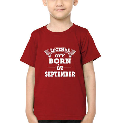 Legends are born in September Half Sleeves T-Shirt for Boy-FunkyTeesClub
