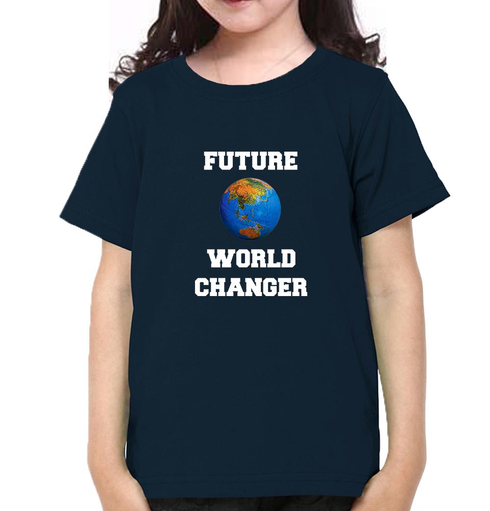 Future World Changer Half Sleeves T-Shirt For Girls -FunkyTeesClub