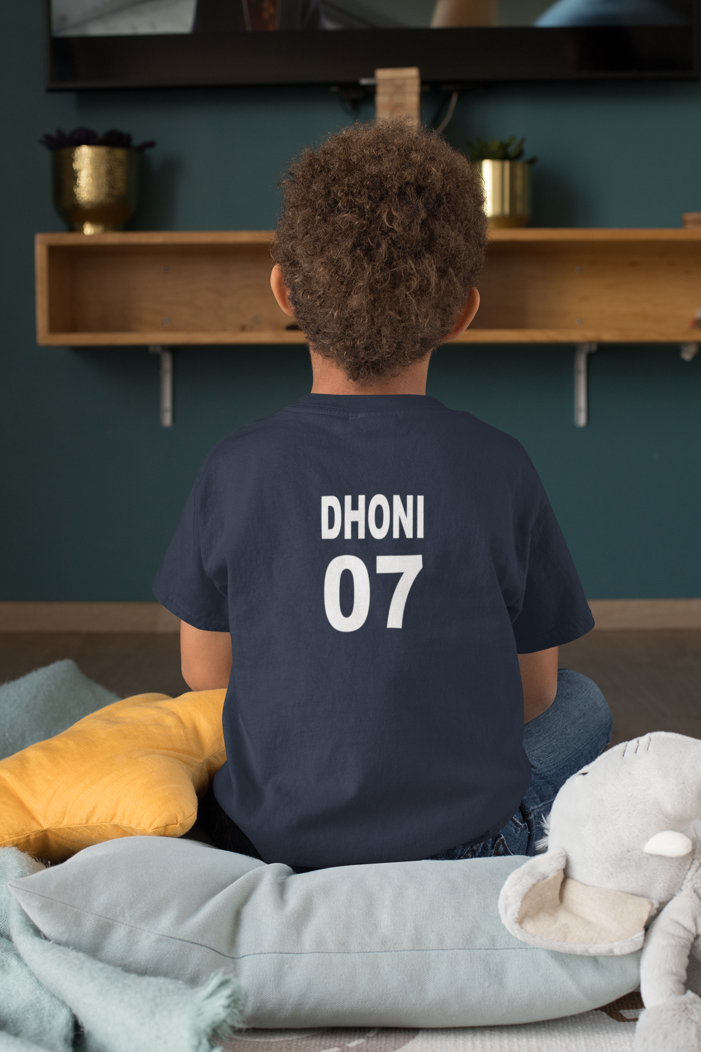 Dhoni 07 Half Sleeves T-Shirt for Boy-FunkyTeesClub