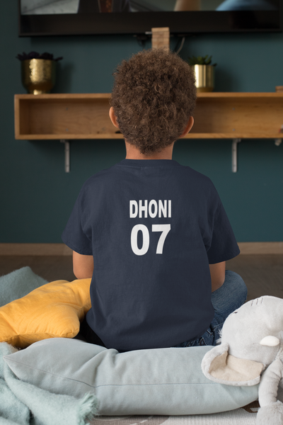 Dhoni 07 Half Sleeves T-Shirt for Boy-FunkyTeesClub