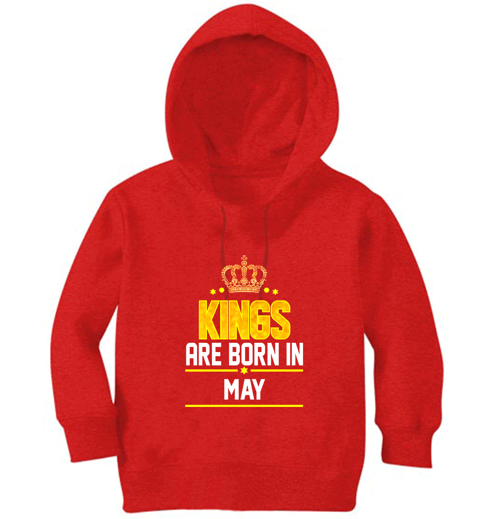 Kings Are Born In May Boy Hoodies-FunkyTeesClub