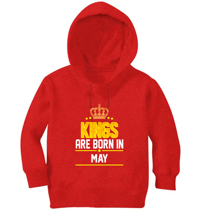 Kings Are Born In May Boy Hoodies-FunkyTeesClub