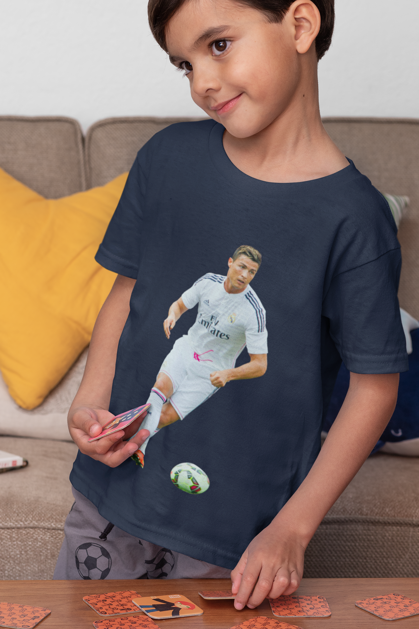 Ronaldo Half Sleeves T-Shirt for Boy-FunkyTeesClub
