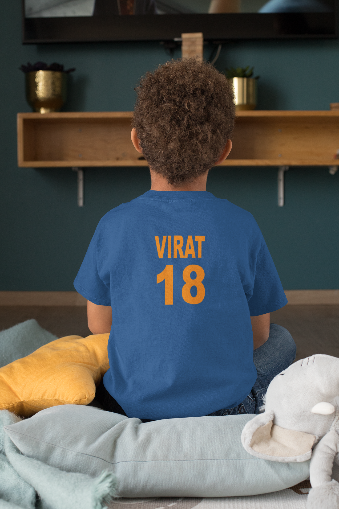 Virat 18 Half Sleeves T-Shirt for Boy-FunkyTeesClub