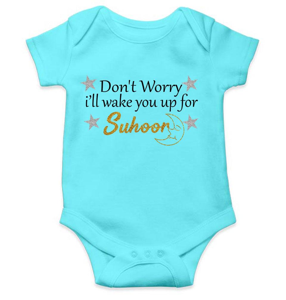Don't Worry I'll Wake You Up For Suhoor Eid Rompers for Baby Girl- FunkyTeesClub