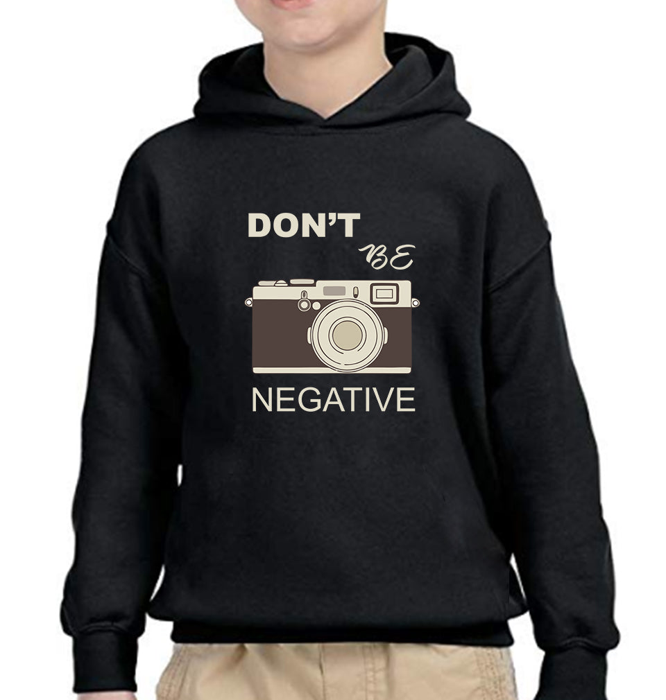 don't be negative Boy Hoodies-FunkyTeesClub