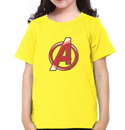 Avenger Logo Half Sleeves T-Shirt For Girls -FunkyTeesClub