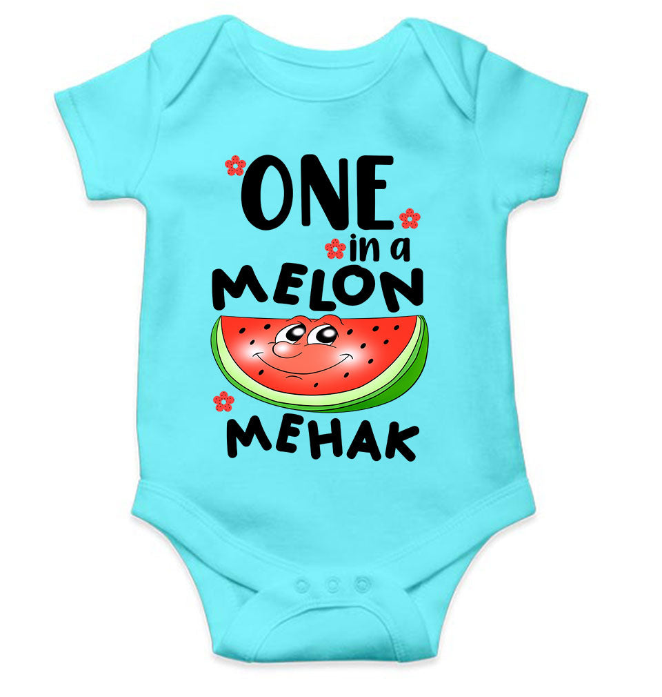 Custom Name Happy One Year Birthday Rompers for Baby Girl- FunkyTeesClub